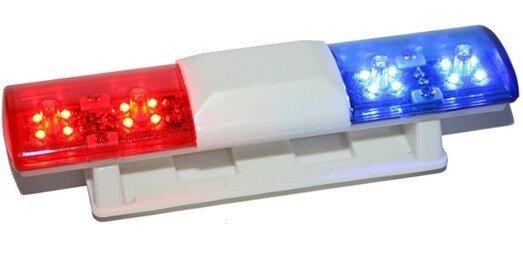 RC verlichting Light Kit - LED - 1/10 Police Roof Long Lights blauw/rood