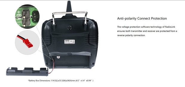 Zenderset RadioLink T8FB+R8EF 2.4GHz 8CH Transmitter & Receiver & OTG line MODE 2