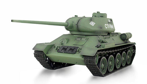 RC tank Russische T34/85 2,4 GHz  1:16  IR/BB 2.4 GHZ rook en geluid V7.0