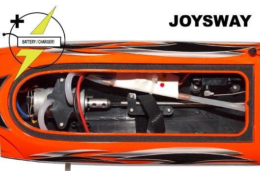 RC speedboot Joysway  Race Boat - Electric - RTR - Offshore Lite Warrior V3 - with 7.4V 800mAh Li-Ion & AC Balance Charger
