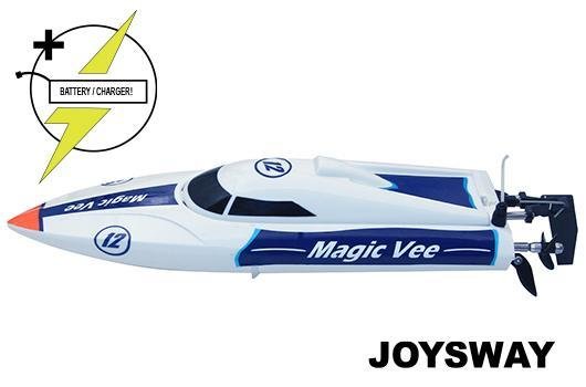 RC speedboot Joysway  Race Boat - Electric - RTR - Magic Vee V5 - with 6.4V 320mAh LiFe & USB/12V Charger