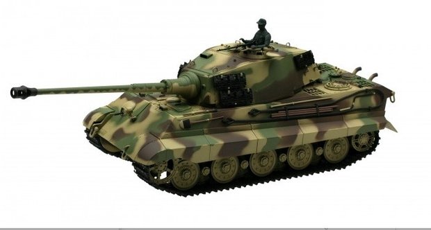 RC tank Torro Kingtiger met Henschel koepel met rook en geluid