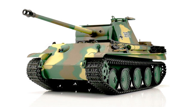 RC tank Panther G 2.4GHZ IR/BB V7.0 met rook en geluid en luxe houten kist