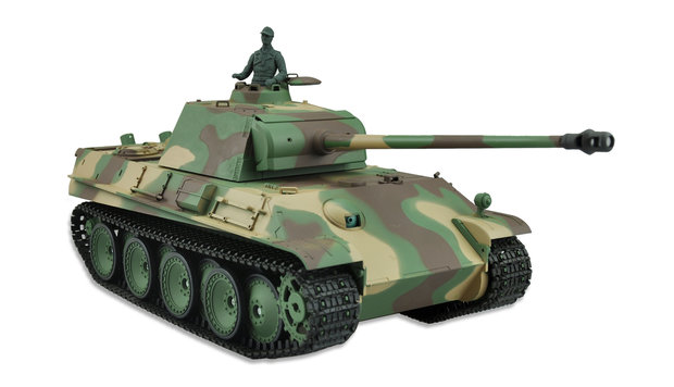 RC tank Panther G 2.4GHZ IR/BB V7.0 met rook en geluid en luxe houten kist