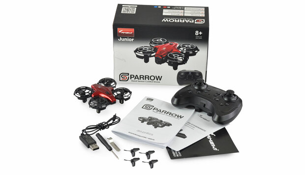 RC drone 25324 SPARROW MINI-DROHNE MIT STEUERUNGSSENSOREN, ROT