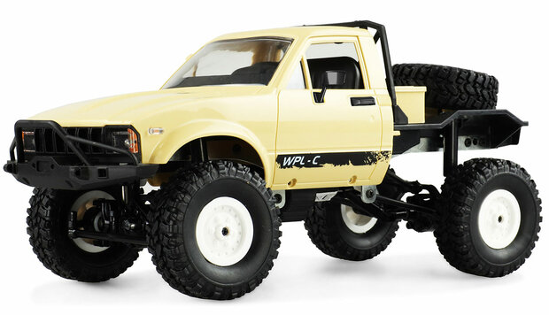 RC Auto 22326  Amewi Pick-Up Truck Zand Brushed 1:16 RC auto Elektro Terreinwagen 4WD RTR 2,4 GHz Incl. accu en laadkabel