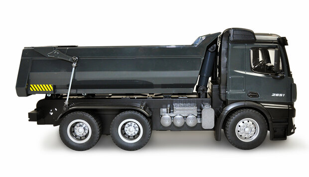 22504 MERCEDES vrachtwagen kieper PRO METALL 2,4GHZ RTR metallic Grijs