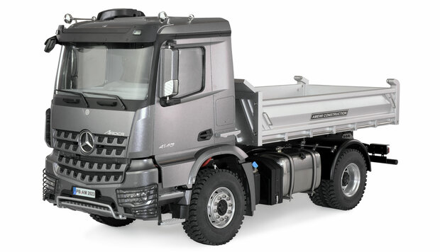 22611 MERCEDES AROCS HYDRAULIK vrachtwagen kieper PRO METALL 2,4GHZ RTR metallic Grijs