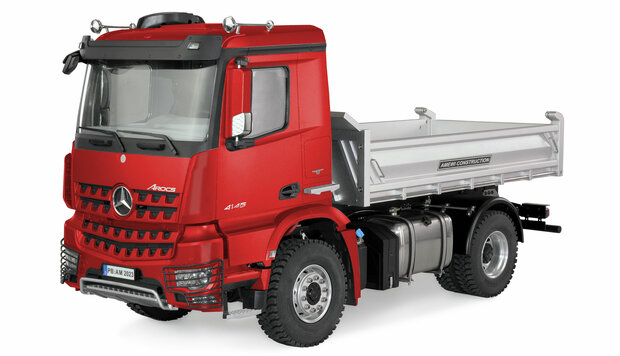 22612 MERCEDES AROCS HYDRAULIK vrachtwagen kieper PRO METALL 2,4GHZ RTR Rood