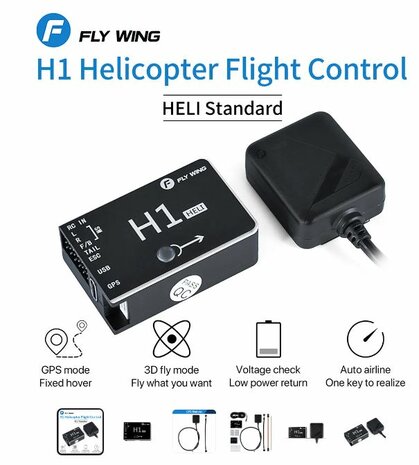 FLY WING 6CH RC Helicopter H1 (Auto Pilot) Flight Controller Flybarless Gyro System