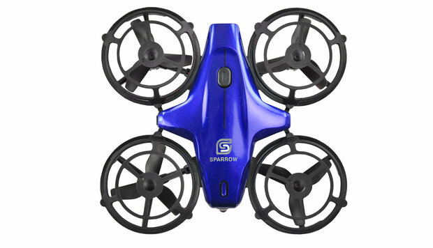 RC drone 25324 SPARROW MINI-DROHNE MIT STEUERUNGSSENSOREN, Blauw