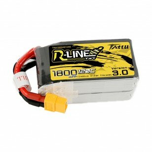 Lipo batterij, Tattu R-Line Version 3.0 1800mAh 14.8V 120C 4S1P Lipo Battery Pack with XT60 Plug