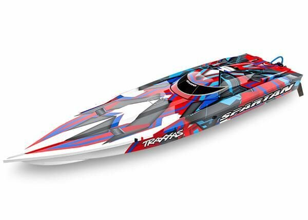 RC speedboot TRX57076-4-REDR Traxxas 57076-4-REDR - Spartan Brushless met rode graphics