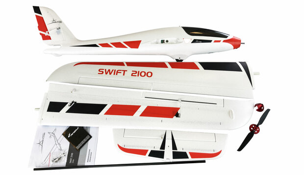 RC vliegtuig 24135 AMX PLANES SWIFT 2100 MOTORSEGLER EPO PNP