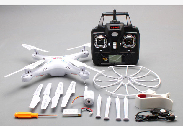 RC Quadcopter Syma X5SW FPV 2.4 GHZ met  HD camera zwart