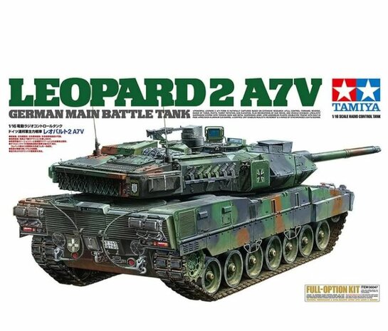 RC tank Tamiya 56047 bouw pakket 1:16 RC Leopard 2 A7V Full Option