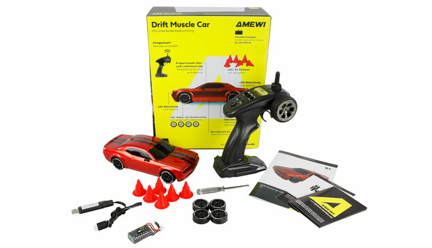 21114 Drift Muscle Car Onroad/Drift 4WD 1:20 RTR rood