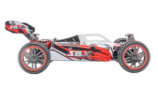 Funtek SBX Buggy 1/12e XL Rood / zwart met accu en lader