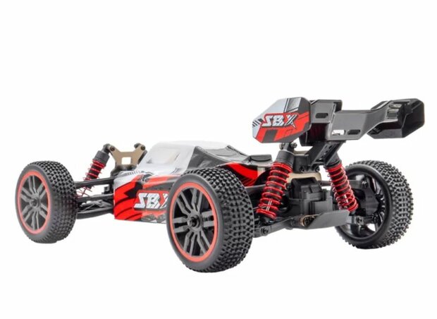 Funtek SBX Buggy 1/12e XL Rood / zwart met accu en lader