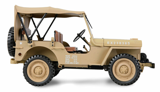 Jeep Willys MB Scale Crawler 4WD 1:14 RTR zand-kleur 22738