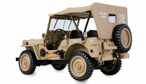 Jeep Willys MB Scale Crawler 4WD 1:14 RTR zand-kleur 22738