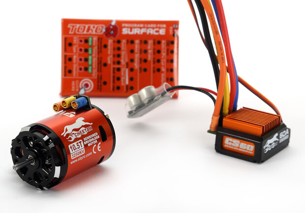 SkyRc Combo Cheetah 60A Gevoeligheid + 13.5T 2590Kv Motor SK-300058-03