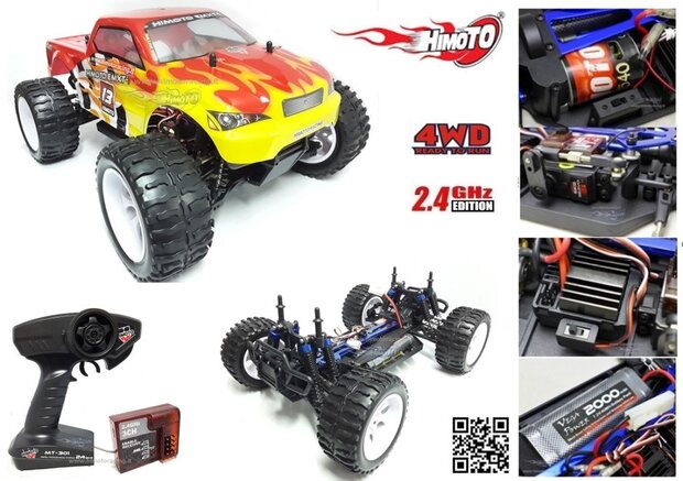 RC auto monster truck HI2101 EMXT-1 MONSTER TRUCK ELETTRICO 2.4Ghz 1/10