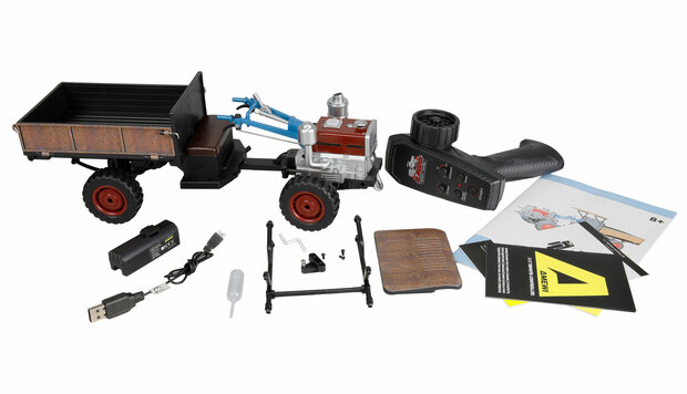 22764 Retro tractor met rook en licht, 4WD, schaal 1:12 RTR