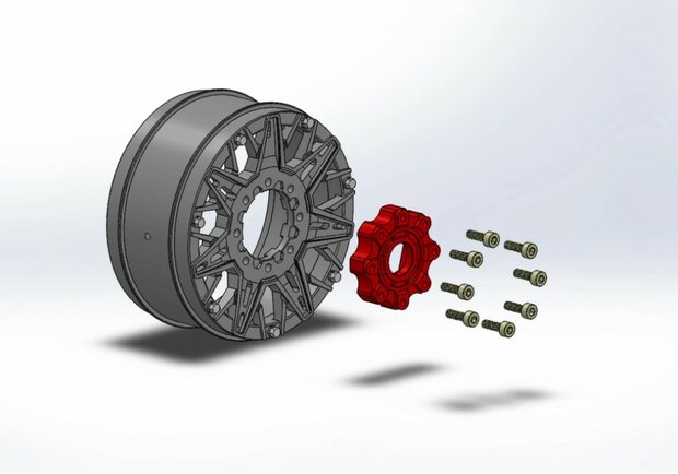 LT3364SB Louise Banden en wielen B-UPHILL 1/8 Buggy Soft MFT Verwijderbare 17 mm zeskant 0" & 1/2" offset