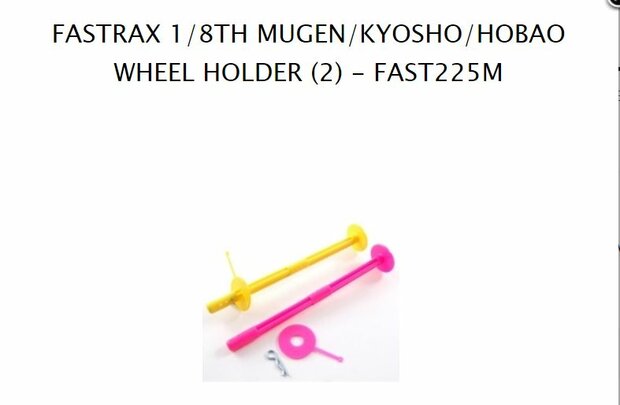 FASTRAX 1/8TH MUGEN/KYOSHO/HOBAO WHEEL HOLDER (2) - FAST225M set van  2 stuks