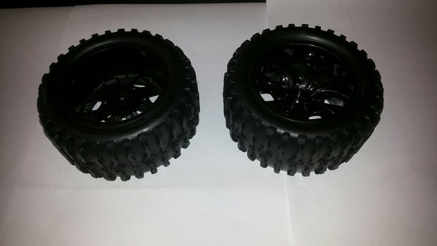 Onderdeel rc auto 004-08010N 08010N velg met band compleet voor Monster Truck 1:10  2 Stuks