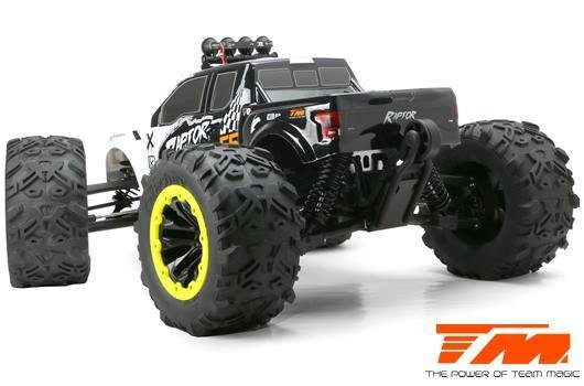 Auto - Monster Truck Electric - 4WD - RTR - Brushless 2250KV - 6S - Waterproof - TM E6 RAPTOR - Zwart / Yellow