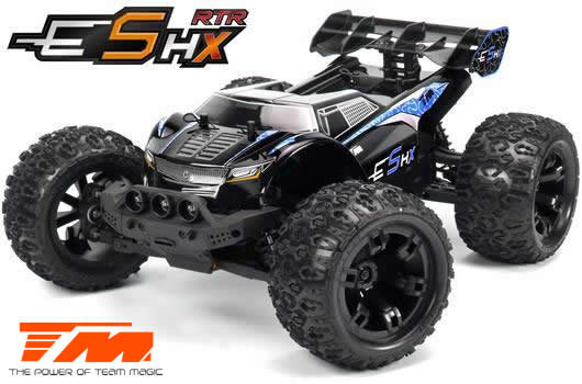 Auto - Car - 1/10 Racing Monster Electric - 4WD - RTR - Brushed 2S/3S - Waterproof - Team Magic E5 HX - Black/Blue