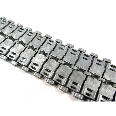 Metalen tracks met losse rubber inzetblokken voor leopard 2A6 ook Tamiya