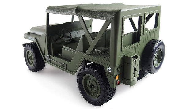 RC U.S. Jeep MS 151 militaire terreinwagen 1:14 4WD RTR, Dessert leger groen