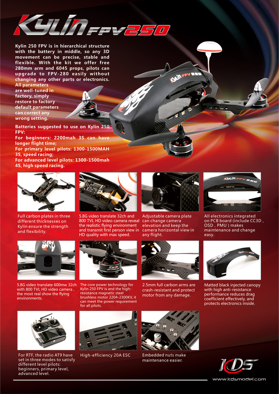 Kylin 250 racing sales drone
