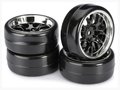 RC-banden-on-the-road-2510041-Räderset-Drift-LP--Wabe-Profil-B-schwarz-chrom-1:10-(4)