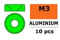 G-Force-RC-GF-0405-031-Revtec-Aluminium-sluitring-voor-M3-Verzonkenkopschroeven-BD=8mm-Groen-10-st