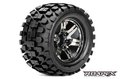 RXR3003-CB0-Tires-1-10-Monster-Truck-mounted-0-offset-Chrome-Black-wheels-12mm-Hex-Rhythm-(2-pcs)