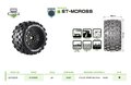 LT3327X-Louise-RC-MFT-ST-MCROSS-1-8-Stadium-Truck-Tire-Set-Mounted-Sport-Black-Wheels-Removable-0-&amp;-1-2-OFFSET-HEX-17mm-L-T3227X-2stuks